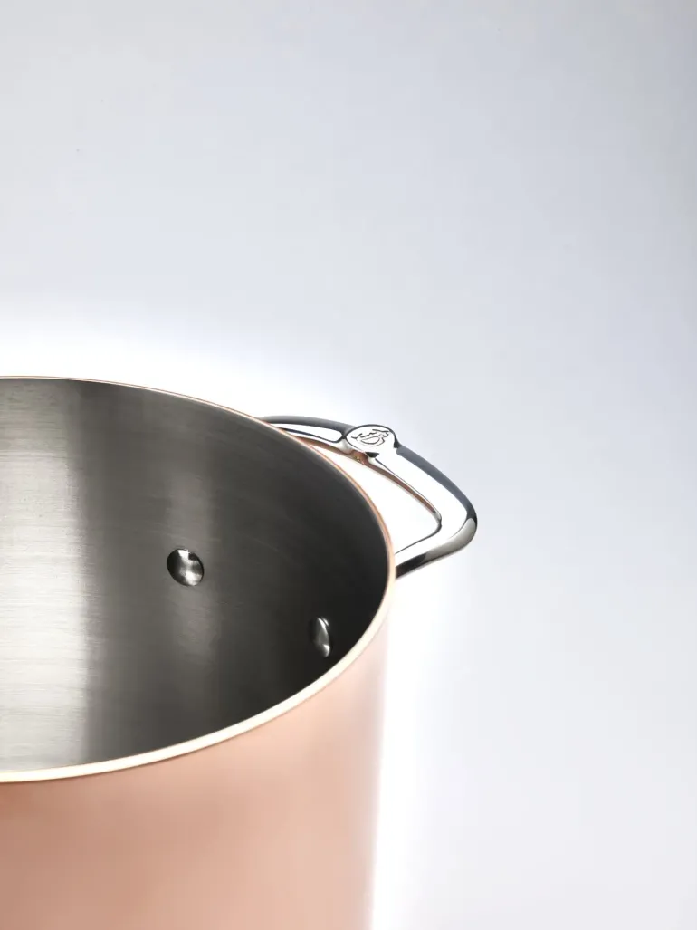 DE BUYER PRIMA MATERA Garnek wysoki z pokrywą 5,7l / miedziany