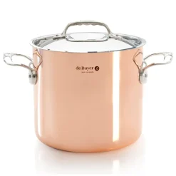 DE BUYER PRIMA MATERA Garnek wysoki z pokrywą 5,7l / miedziany