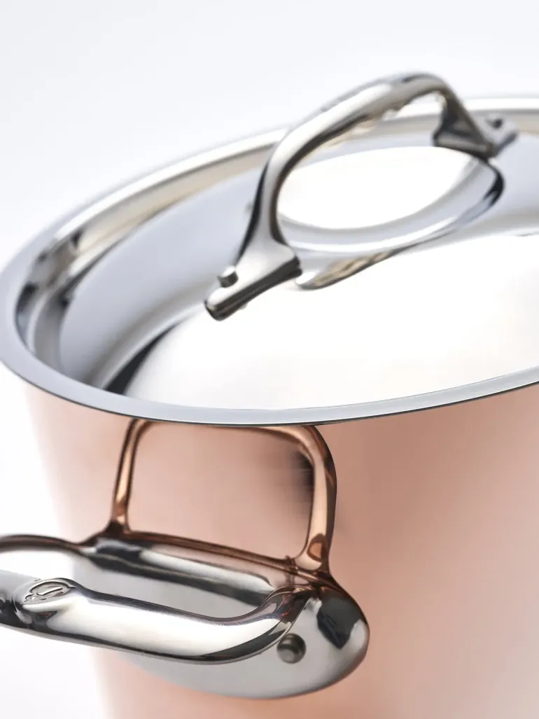DE BUYER PRIMA MATERA Garnek wysoki z pokrywą 5,7l / miedziany