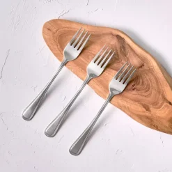 DOMOTTI LONDON Sztućce Komplet 3 widelców obiadowych 19,5 cm / stal nierdzewna