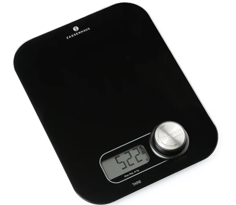 ECO ENERGY Cyfrowa waga kuchenna na dynamo / czarna / do 5 kg