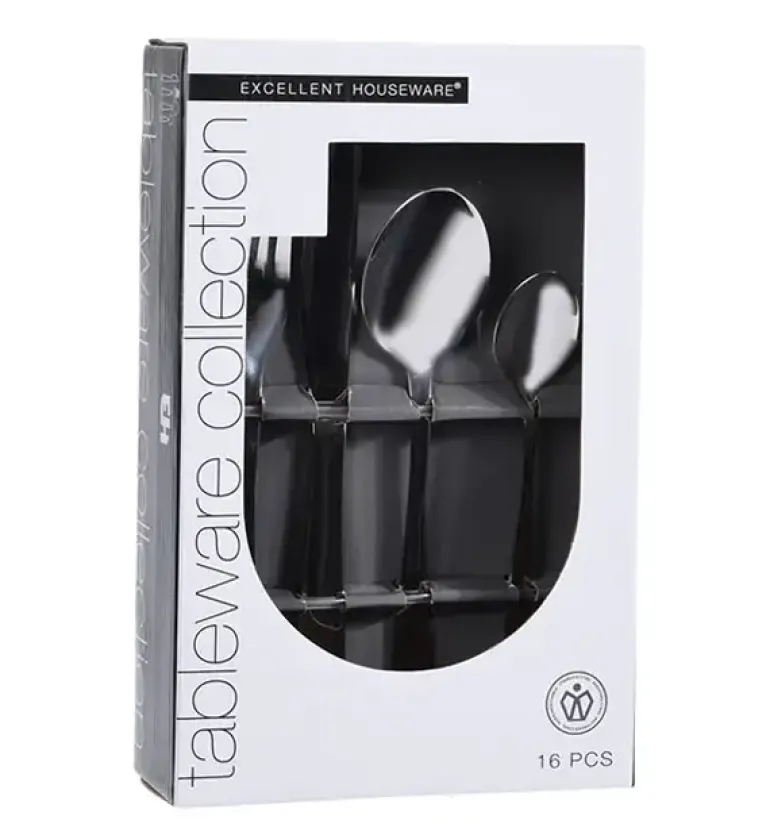 EXCELLENT HOUSEWARE Sztućce komplet 16 el dla 4 os / stal nierdzewna