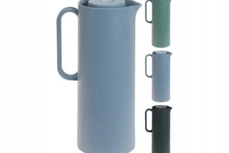 EXCELLENT HOUSEWARE Termos na napoje 1 l / tworzywo PP / szkło / 3 kolory - MIX
