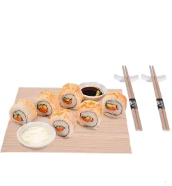 EXCELLENT HOUSEWARE Zestaw do sushi dla dwóch osób 7 el / biały
