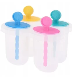 EXCELLENT HOUSEWARE Zestaw 4 foremek do lodów na patyku ze stojakiem / tworzywo sztuczne