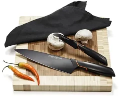 FISKARS EDGE Komplet 7 noży kuchennych + ostrzałka Essential / japońska stal nierdzewna
