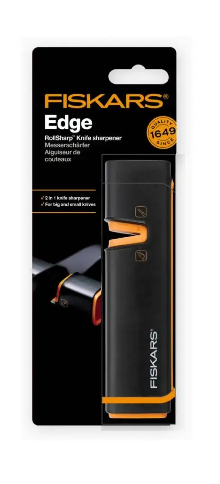 FISKARS EDGE Ostrzałka do noży Roll-Sharp / Rękojeść Softgrip