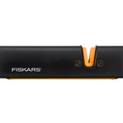 FISKARS EDGE 1003099+1003098 Zestaw 5 noży kuchennych w bloku czarnym / stal 420J2 / czarne ostrza + OSTRZAŁKA Edge