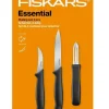 FISKARS ESSENTIAL Komplet 11 noży (kuchenne +Szefa+do obierania+do warzyw) w pudełku/ stal nierdzewna