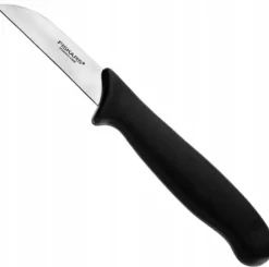 FISKARS ESSENTIAL Komplet 5 noży (kuchenne +do warzyw) w pudełku | stal nierdzewna HRC 53 + Ostrzałka ESSENTIAL