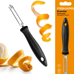 FISKARS ESSENTIAL 1065586 Skrobaczka do warzyw i owoców 18 cm / z ruchomą głowicą