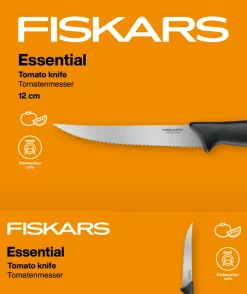 FISKARS ESSENTIAL Zestaw 6 noży (kuchenne + do obierania + do pomidorów) / stal nierdzewna HRC 53