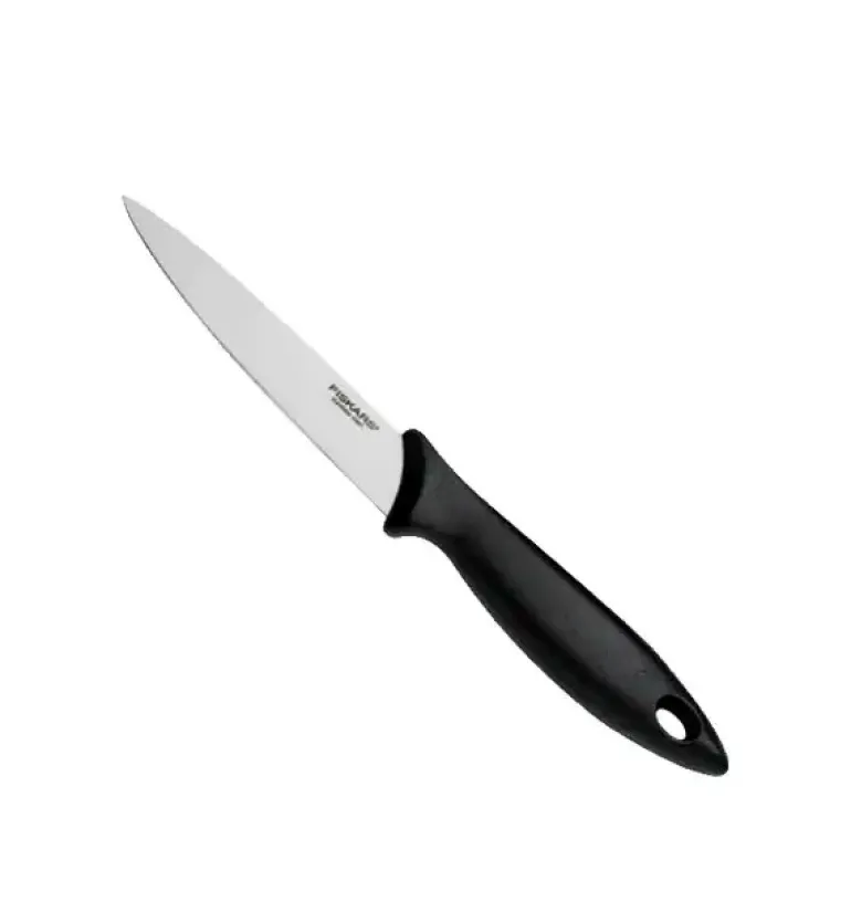 FISKARS ESSENTIAL Zestaw 9 noży (kuchenne +do warzyw +do obierania) w pudełku / stal nierdzewna + Skrobaczka ESSENTIAL