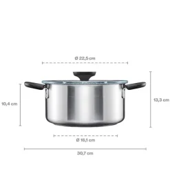 FISKARS FUNCTIONAL FORM 1072316 Garnek 3 l z pokrywką / stal nierdzewna