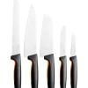 FISKARS FUNCTIONAL FORM 1057558+1057564 Komplet 8 noży (5+3) w pudełkach + ostrzałka ESSENTIAL