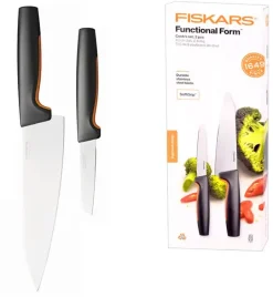 FISKARS FUNCTIONAL FORM 1057557+1057564 Komplet 5 noży kuchennych (2+3) w pudełku / stal nierdzewna