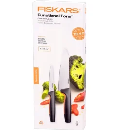FISKARS FUNCTIONAL FORM 1057557+1057564 Komplet 5 noży kuchennych (2+3) w pudełku / stal nierdzewna