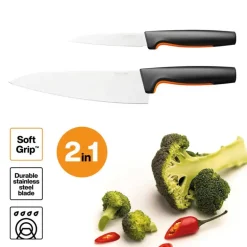 FISKARS FUNCTIONAL FORM 1057557 Komplet 2 noży Szefa kuchni FAVOURITE SET w pudełku / stal nierdzewna