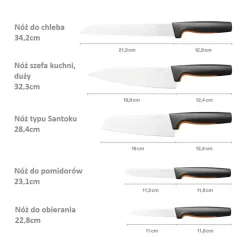 FISKARS FUNCTIONAL FORM 1057558 Komplet 5 noży kuchennych STARTER SET w pudełku / stal nierdzewna