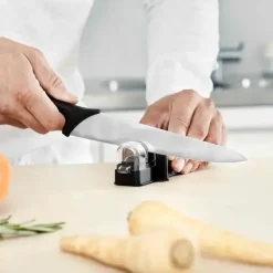 FISKARS FUNCTIONAL FORM 1057559 Komplet 3 noży kuchennych STARTER SET w pudełku + Ostrzałka ESSENTIAL