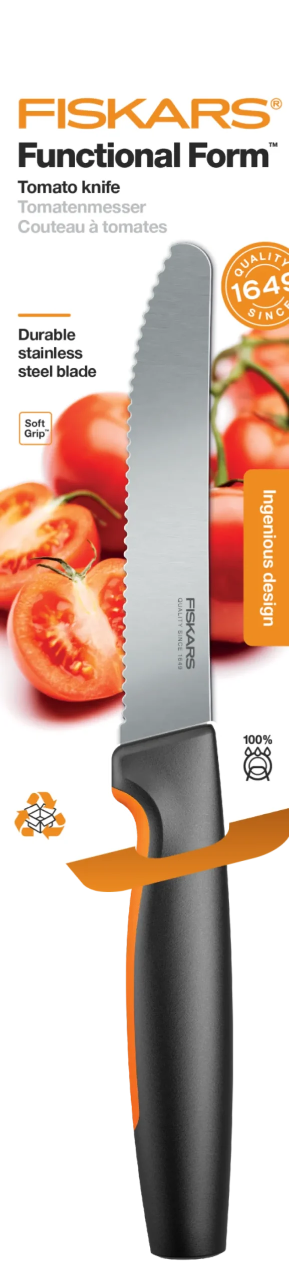 FISKARS FUNCTIONAL FORM Komplet 4 noży luzem / stal nierdzewna