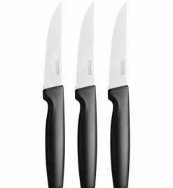 FISKARS FUNCTIONAL FORM 1057557+1057564 Komplet 5 noży kuchennych (2+3) w pudełkach + ostrzałka ESSENTIAL