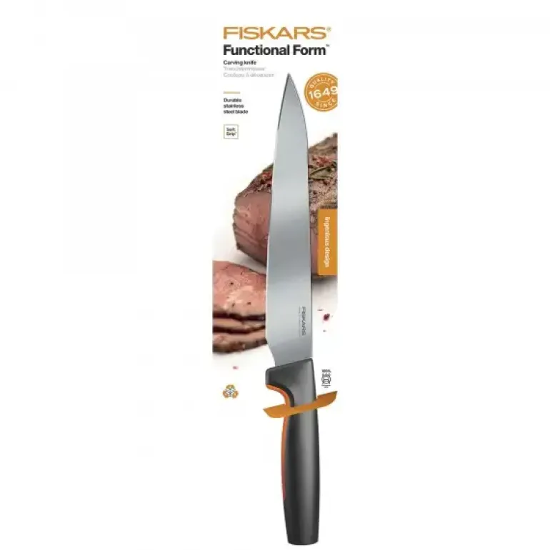 FISKARS FUNCTIONAL FORM Komplet 5 noży kuchennych luzem + Ostrzałka EDGE
