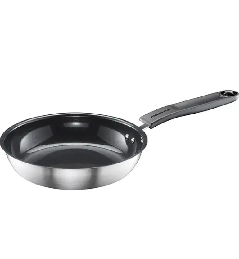 FISKARS FUNCTIONAL FORM Komplet patelni 20, 24, 28 cm + pokrywki silikonowe TADAR + Wok / powłoka Ceratec™