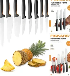 FISKARS FUNCTIONAL FORM 1057558+1057564 Komplet 8 noży (5+3) w pudełkach / stal nierdzewna