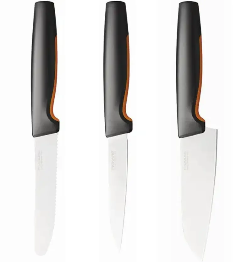 FISKARS FUNCTIONAL FORM 1057556+1057559 Komplet 6 noży kuchennych (3+3) w pudełkach / stal nierdzewna