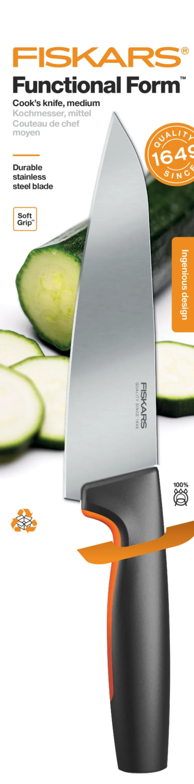 FISKARS FUNCTIONAL FORM 1057535 Nóż szefa kuchni 17 cm / stal nierdzewna
