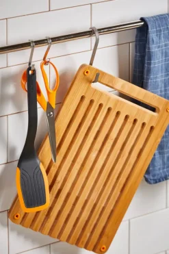 FISKARS FUNCTIONAL FORM Zestaw 2 desek do krojenia + nakładka 35x25 cm / bambus + tworzywo