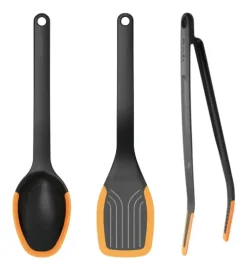 FISKARS FUNCTIONAL FORM 1027306 Zestaw kuchenny (łyżka + szpatułka + szczypce)