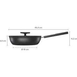 FISKARS HARD FACE Patelnia 24 cm z pokrywką / powłoka Ceratec™ Superior