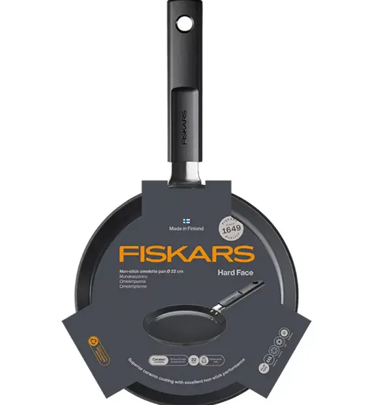 FISKARS HARD FACE 1075522 Patelnia naleśnikowa 22 cm / powłoka Ceratec™ Superior