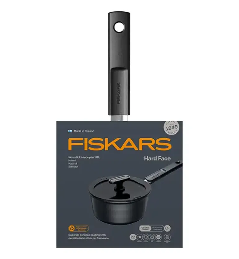 FISKARS HARD FACE 1075524 Rondel 1,8 l z pokrywką / powłoka Ceratec™ Superior