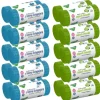 FORTE+ Komplet 10x Worki na śmieci 35 L | 15 szt. + 10x Worki na śmieci 35 L | 15 szt. (zapach limonka) / LDPE / z taśmą i przetłoczeniami