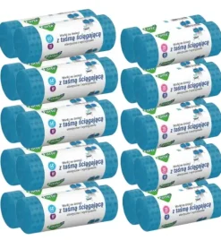 FORTE+ Komplet 10x Worki na śmieci 35 L | 15 szt. + 10x Worki na śmieci 60 L | 10 szt. / LDPE / z taśmą i przetłoczeniami