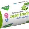 FORTE+ Worki na śmieci 35 L / 15 szt. / LDPE / z taśmą / moletowane (z przetłoczeniami) / zapach limonka