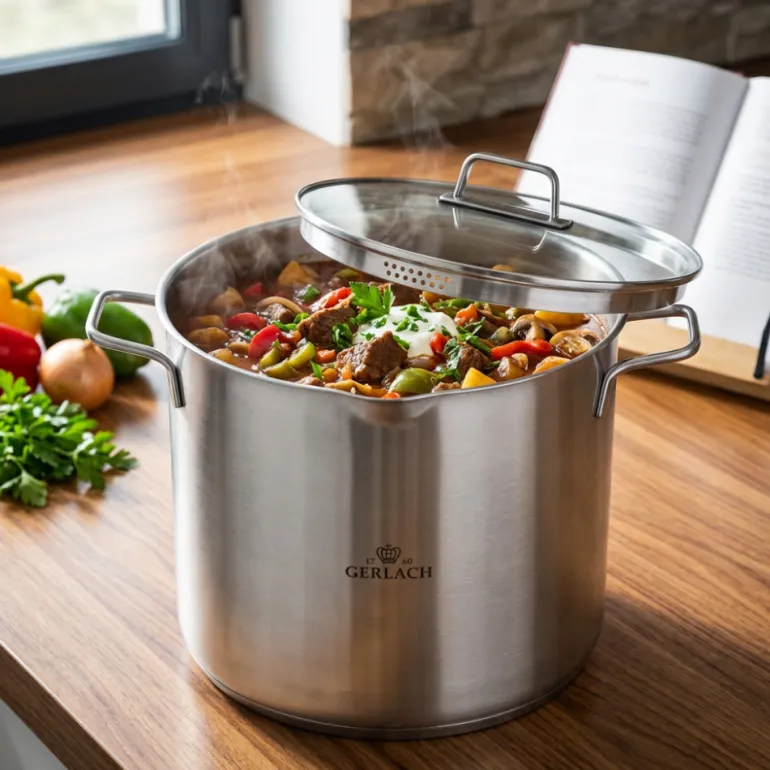 GERLACH AMBIENTE Garnek 15 L z pokrywką 28 cm / stal nierdzewna 18/10