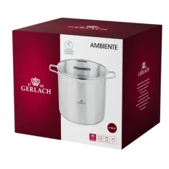 GERLACH AMBIENTE Garnek 15 L z pokrywką 28 cm / stal nierdzewna 18/10