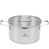 GERLACH AMBIENTE Komplet Garnki z pokrywkami 10 el + Patelnie Harmony Classic 20, 28 cm / stal nierdzewna / indukcja