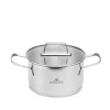 GERLACH AMBIENTE Komplet Garnki z pokrywkami 10 el + Garnki Ambiente 7 l i 10 l + Brytfanna Granitex / stal nierdzewna