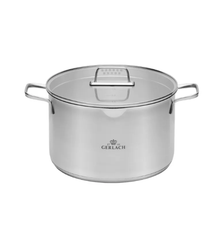 GERLACH AMBIENTE PLUS Komplet Garnki z pokrywkami 10 el + Garnki Gerlach Ambiente 7 l i 10 l / stal nierdzewna 18/10