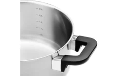 GERLACH AMBIENTE PLUS Komplet Garnki z pokrywkami 10 el - stal nierdzewna 18/10 + Patelnia Granitex 20, 24, 28 cm + Patelnia naleśnikowa 26 cm + Brytfanna Granitex