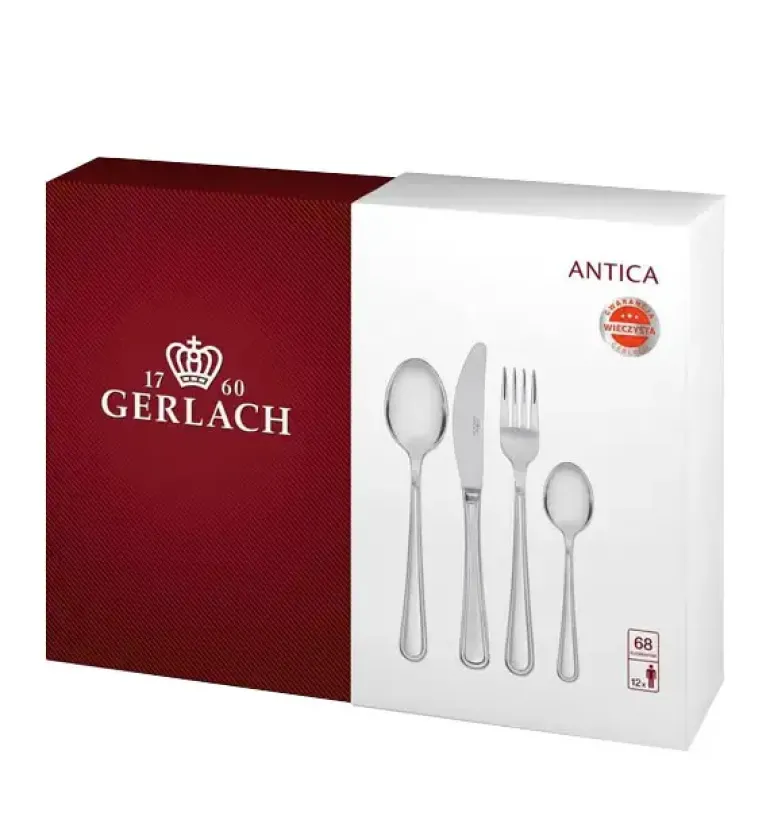 Gerlach Antica Sztućce Komplet 68 el pudełko / 12 osób / połysk