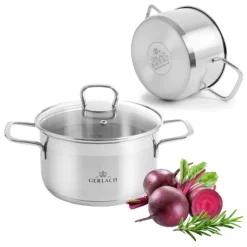 GERLACH BRAVA GARNEK 2,0 L Z POKRYWKĄ 18 cm / stal nierdzewna