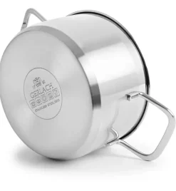 GERLACH BRAVA Komplet Garnki z pokrywkami 8 el + garnek 7 l + 10 l + Brytfanna Granitex