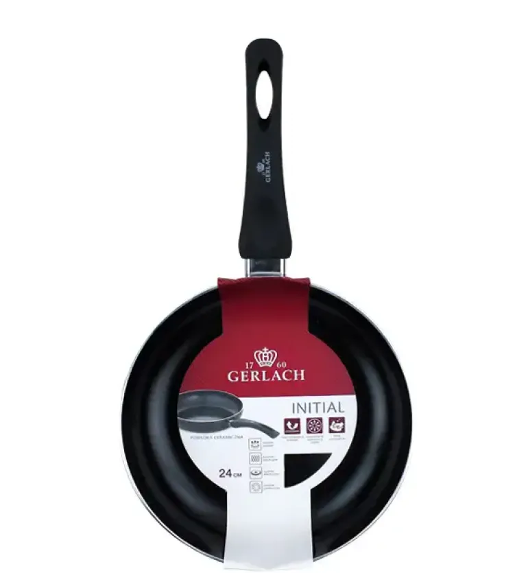 GERLACH BRAVA Komplet Garnki z pokrywkami 8 el + patelnie Gerlach Initial 24, 28 cm
