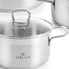 GERLACH BRAVA Komplet Garnki z pokrywkami 8 el + Brytfanna 32 cm z pokrywką Gerlach Granitex / powłoka ILAG Granitec®